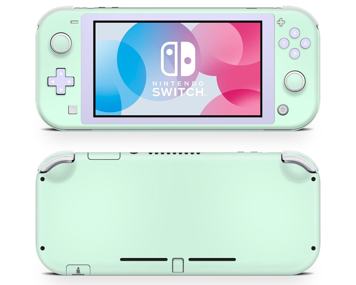 Lux Skins Nintendo Switch Lite Mint Purple Retro Disco Classic no logo Skins - Solid Colours Colour Blocking Skin