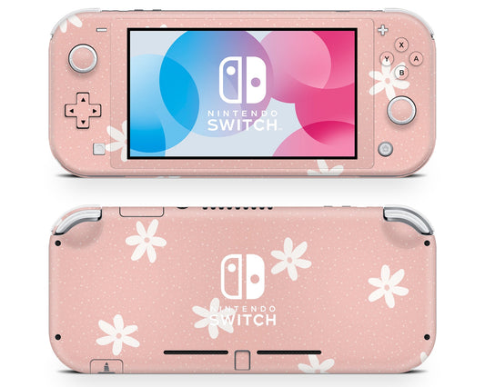 Baby Pink Daisy Nintendo Switch Lite Skin
