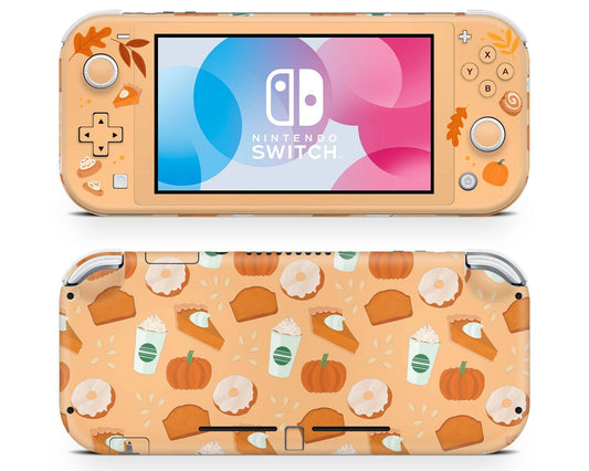 Lux Skins Nintendo Switch Lite Pumpkin Spice & Everything Nice Full Set Skins - Art Artwork Skin
