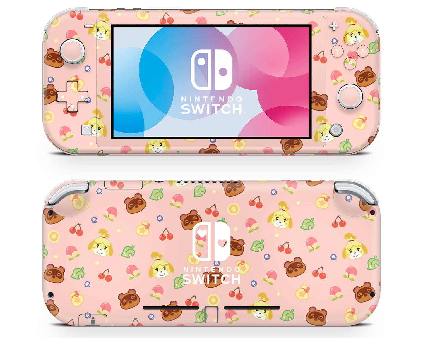 Cute Animal Crossing Pattern Nintendo Switch Lite Skin
