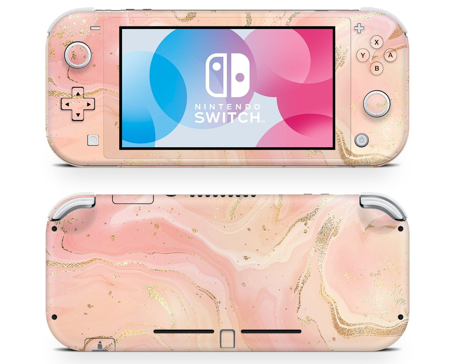 Lux Skins Nintendo Switch Lite Ethereal Peach Pink Marble Classic no logo Skins - Pattern Marble Skin