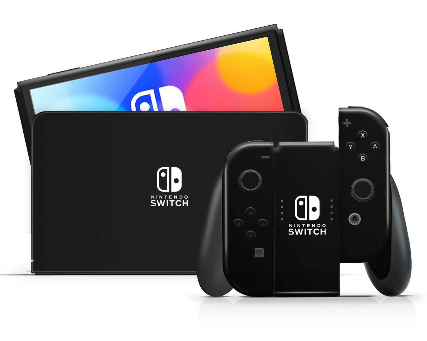 Lux Skins Nintendo Switch OLED Matte Black Classic no logo Skins - Solid Colours Pastel Series Skin