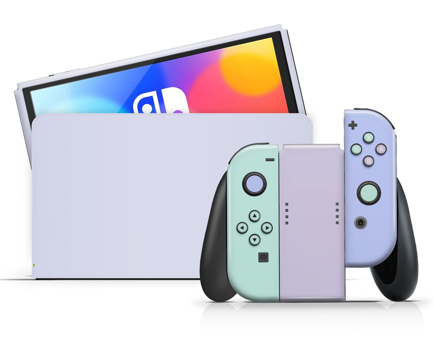 Lux Skins Nintendo Switch OLED Purple Madness Classic no logo Skins - Solid Colours Colour Blocking Skin