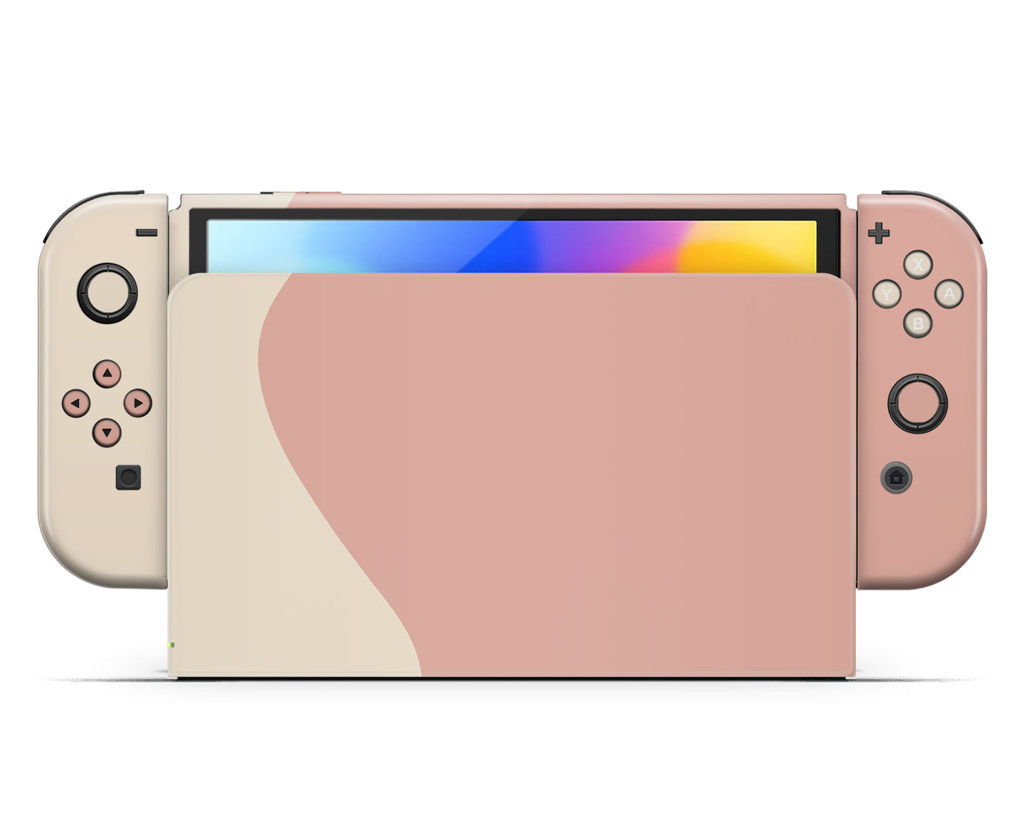 Two Tone Peach Cream Nintendo Switch OLED Skin
