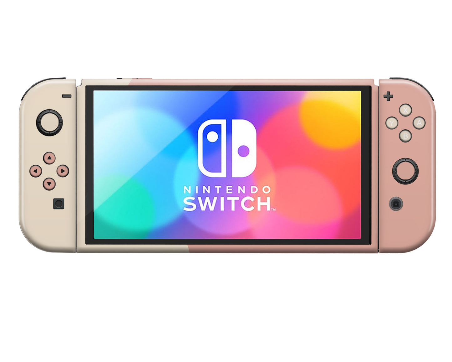 Two Tone Peach Cream Nintendo Switch OLED Skin