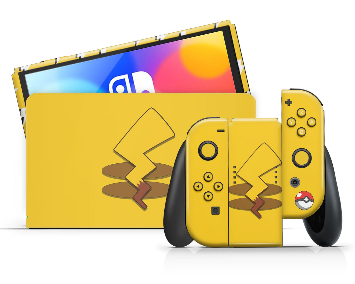 Lux Skins Nintendo Switch OLED Pokemon Pikachu Tail Full Set Skins - Pop culture Pokemon Skin