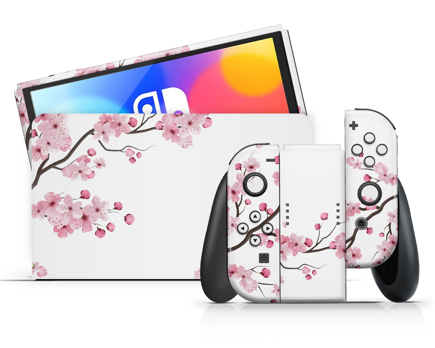 Lux Skins Nintendo Switch OLED Cherry Blossom Classic no logo Skins - Art Floral Skin