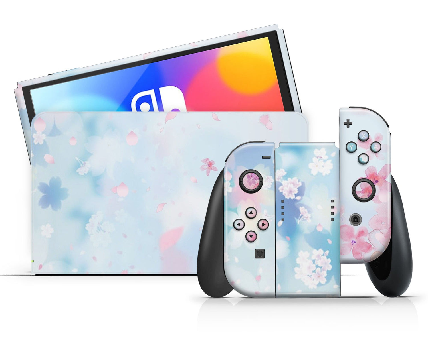 Lux Skins Nintendo Switch OLED Cherry Blossom Sakura Flower Classic no logo Skins - Art Floral Skin