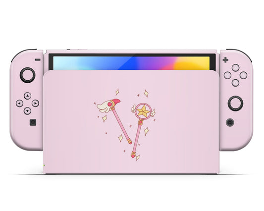 Lux Skins Nintendo Switch OLED Cardcaptor Sakura Wand Full Set Skins - Pop culture Cardcaptor Sakura Skin
