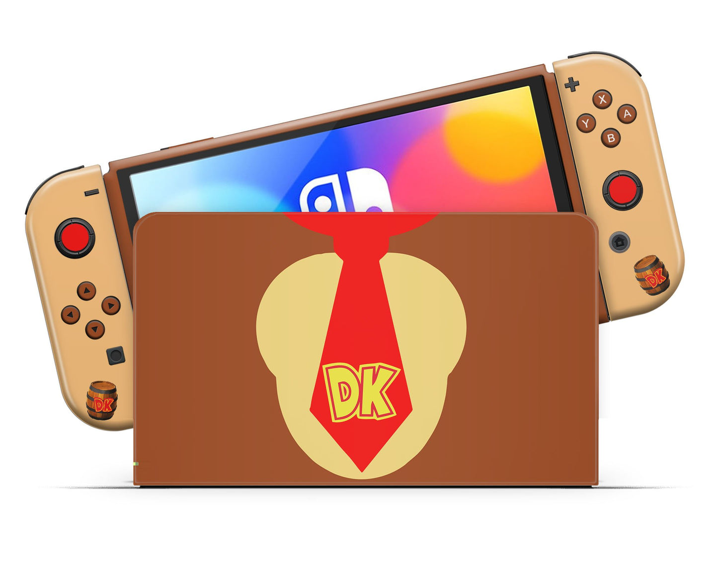 Lux Skins Nintendo Switch OLED Donkey Kong Minimalist Full Set Skins - Pop Culture Mario Skin
