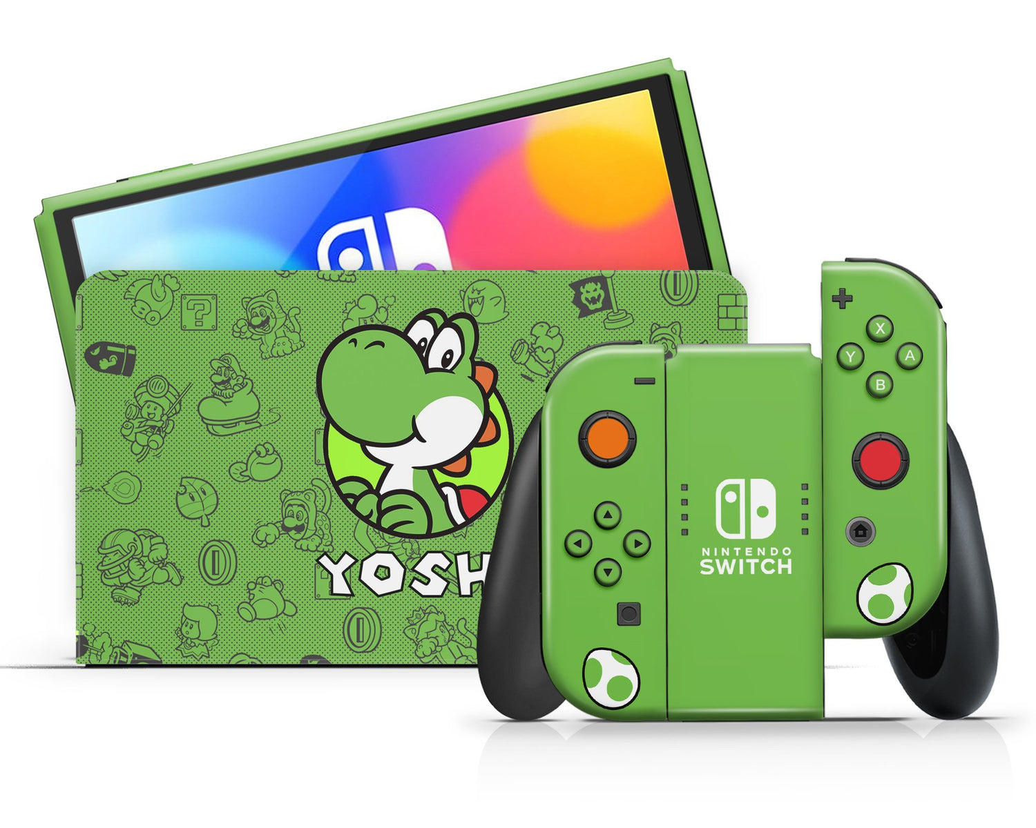 Følg os tyv Stort univers Yoshi Minimalist Nintendo Switch OLED Skin – Lux Skins Official