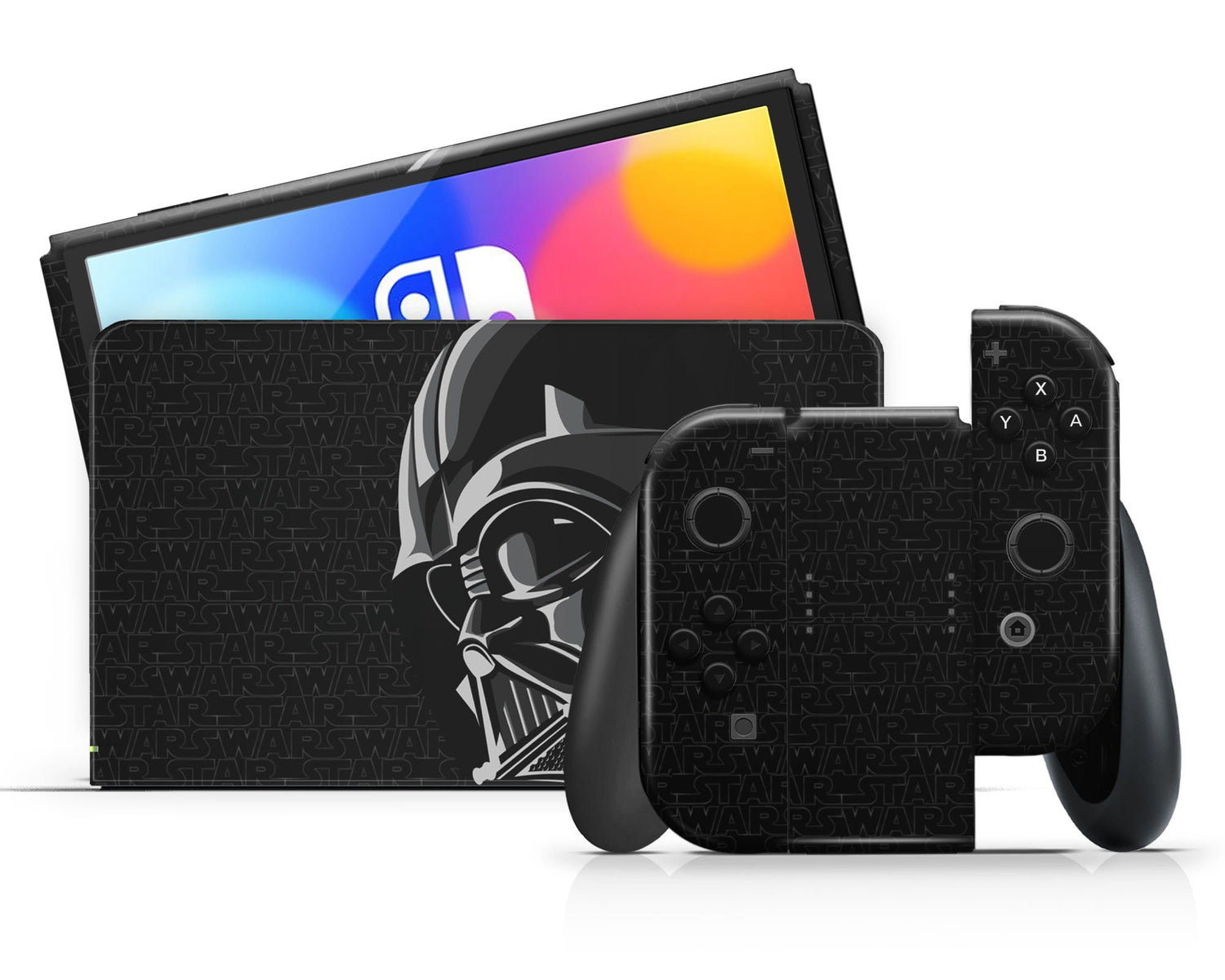 Lux Skins Nintendo Switch OLED Star Wars Darth Vader Full Set Skins - Pop Culture Star Wars Skin