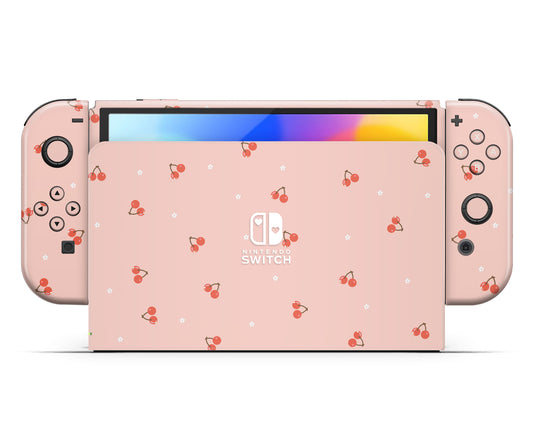 Animal Crossing Cherry Nintendo Switch OLED Skin