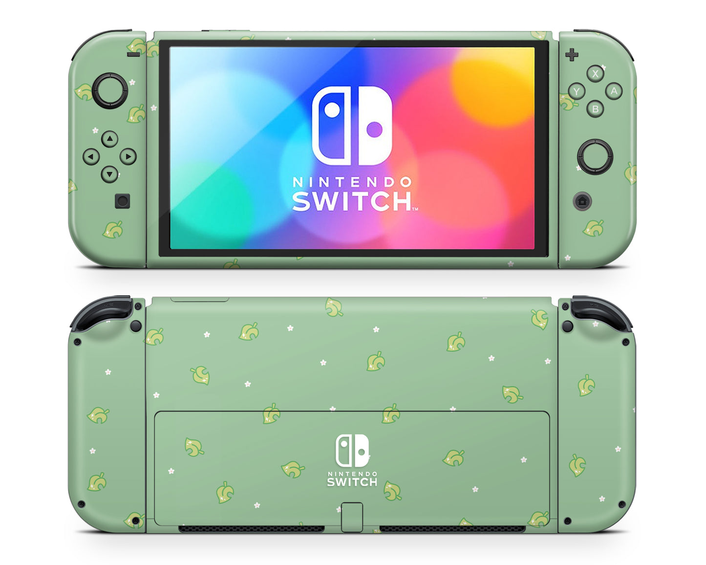 Animal Crossing Leaf Nintendo Switch OLED Skin
