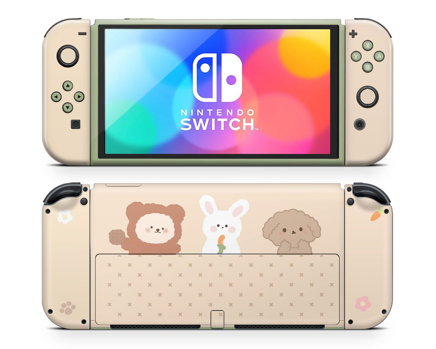 Soft Bear & Friends Nintendo Switch Skin
