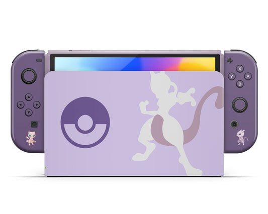 Pokemon Mewtwo Minimalist Nintendo Switch OLED Skin
