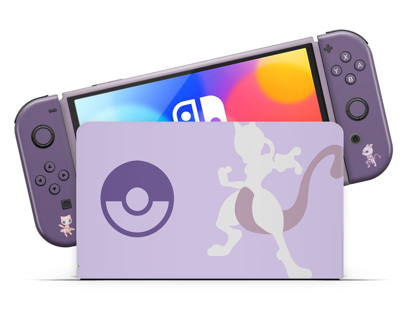 Pokemon Mewtwo Minimalist Nintendo Switch OLED Skin