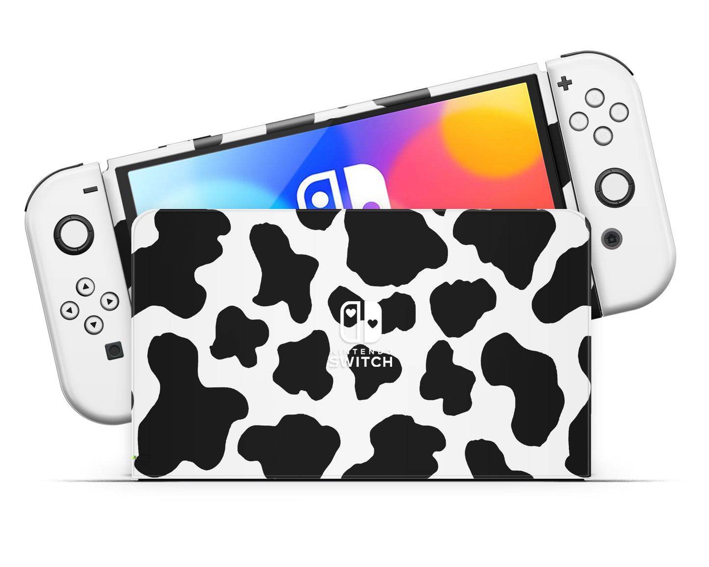 Cow Print Nintendo Switch OLED Skin