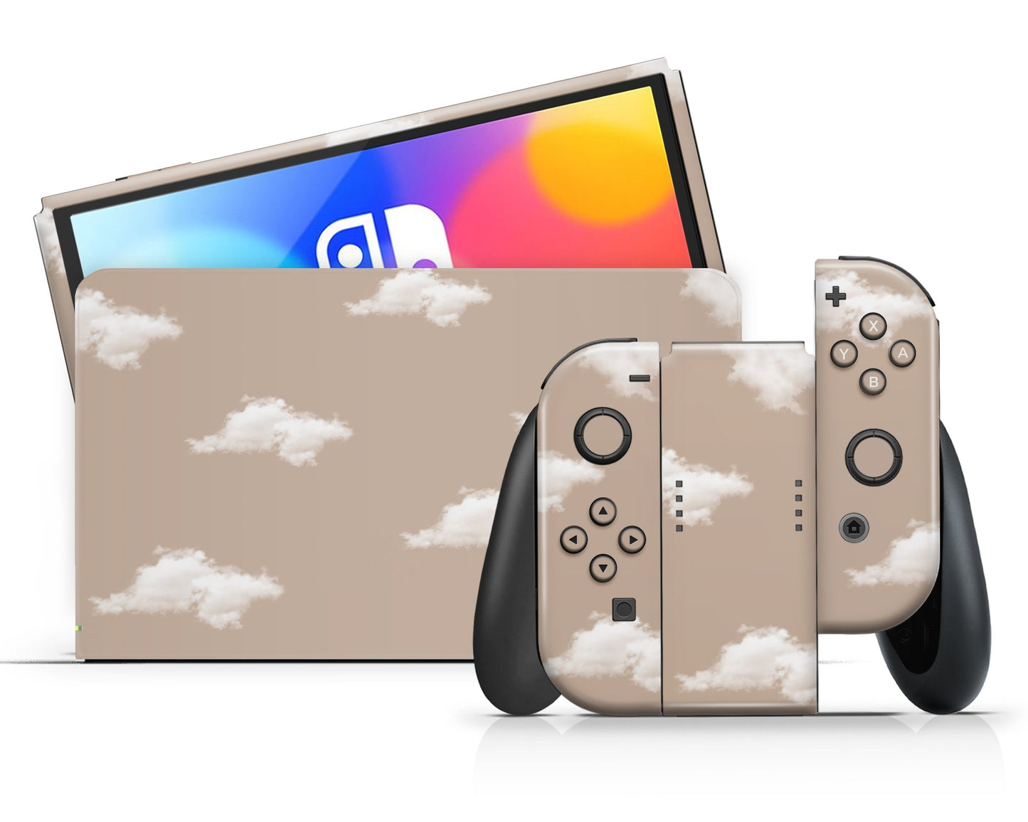 Beige Clouds Nintendo Switch Skin