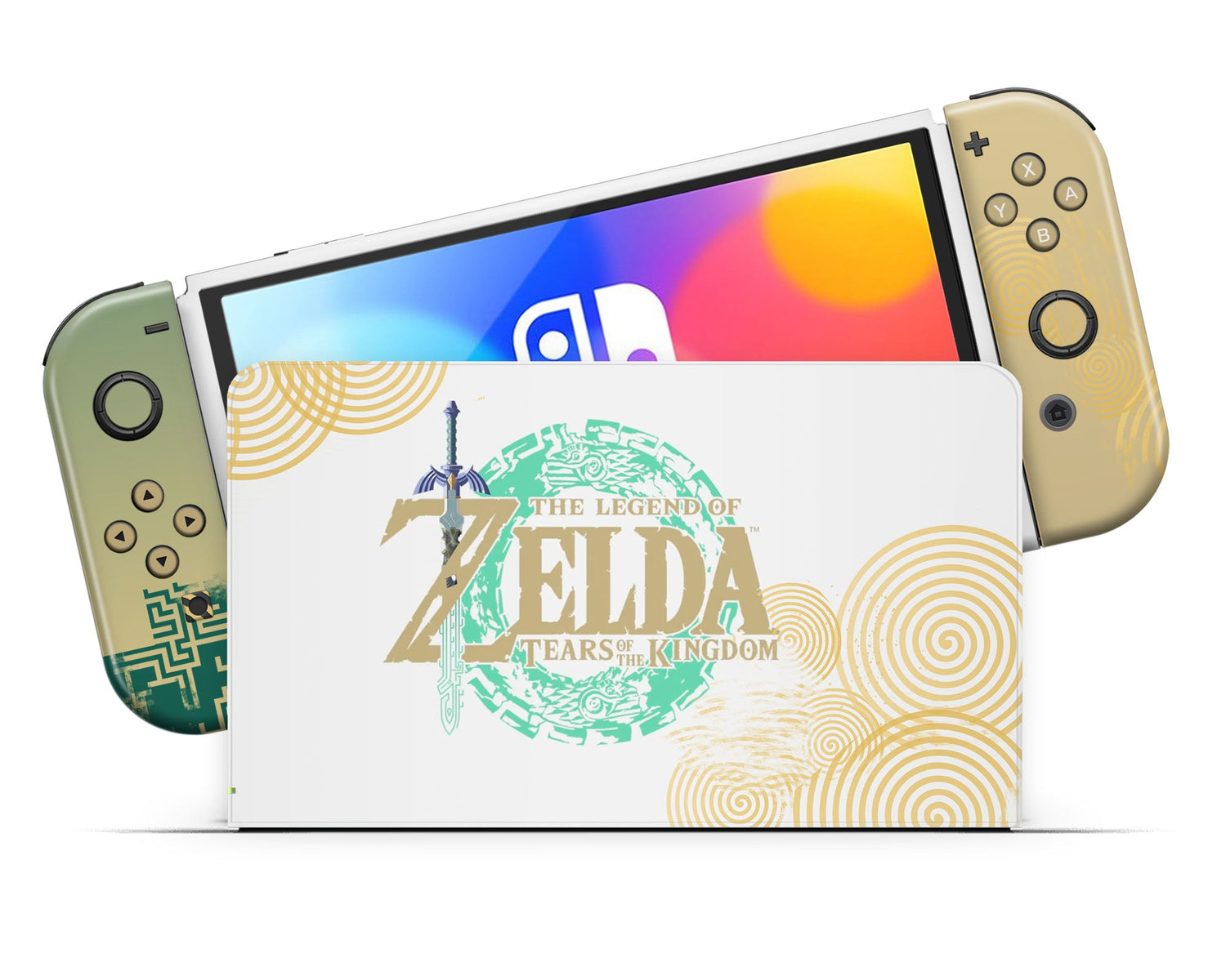 Lux Skins Nintendo Switch OLED Legend of Zelda Tears of the Kingdom Full Set +Tempered Glass Skins - Pop culture Zelda Skin