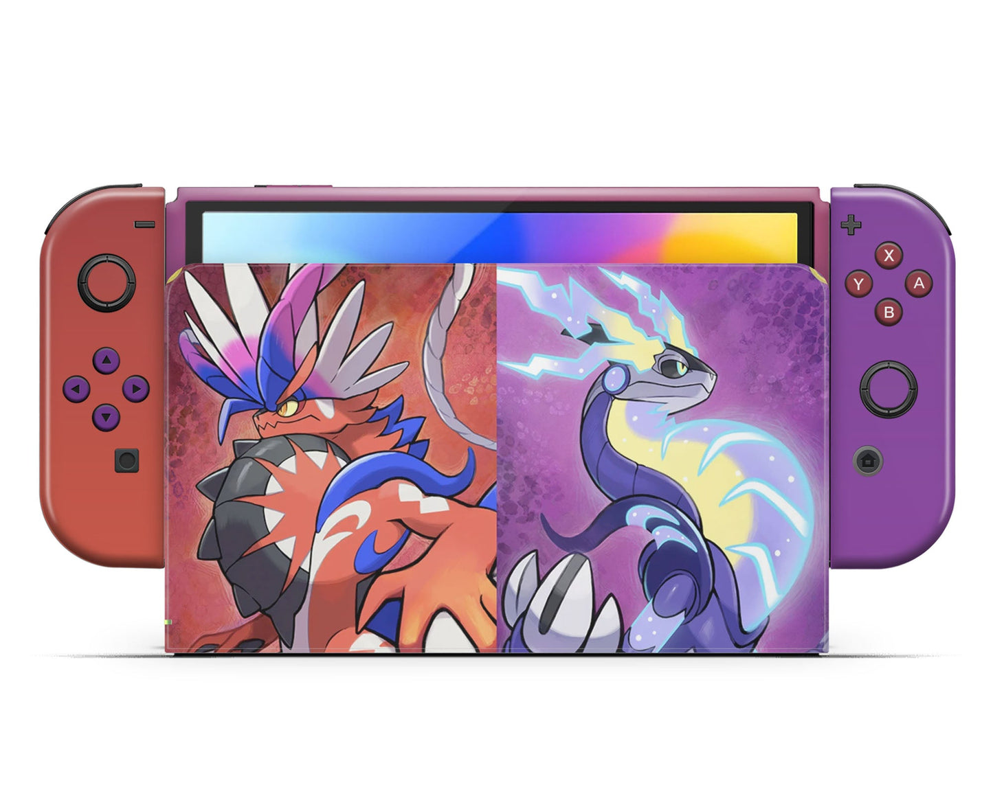 Lux Skins Nintendo Switch OLED Pokemon Scarlet & Violet Full Set +Tempered Glass Skins - Pop culture Pokemon Skin