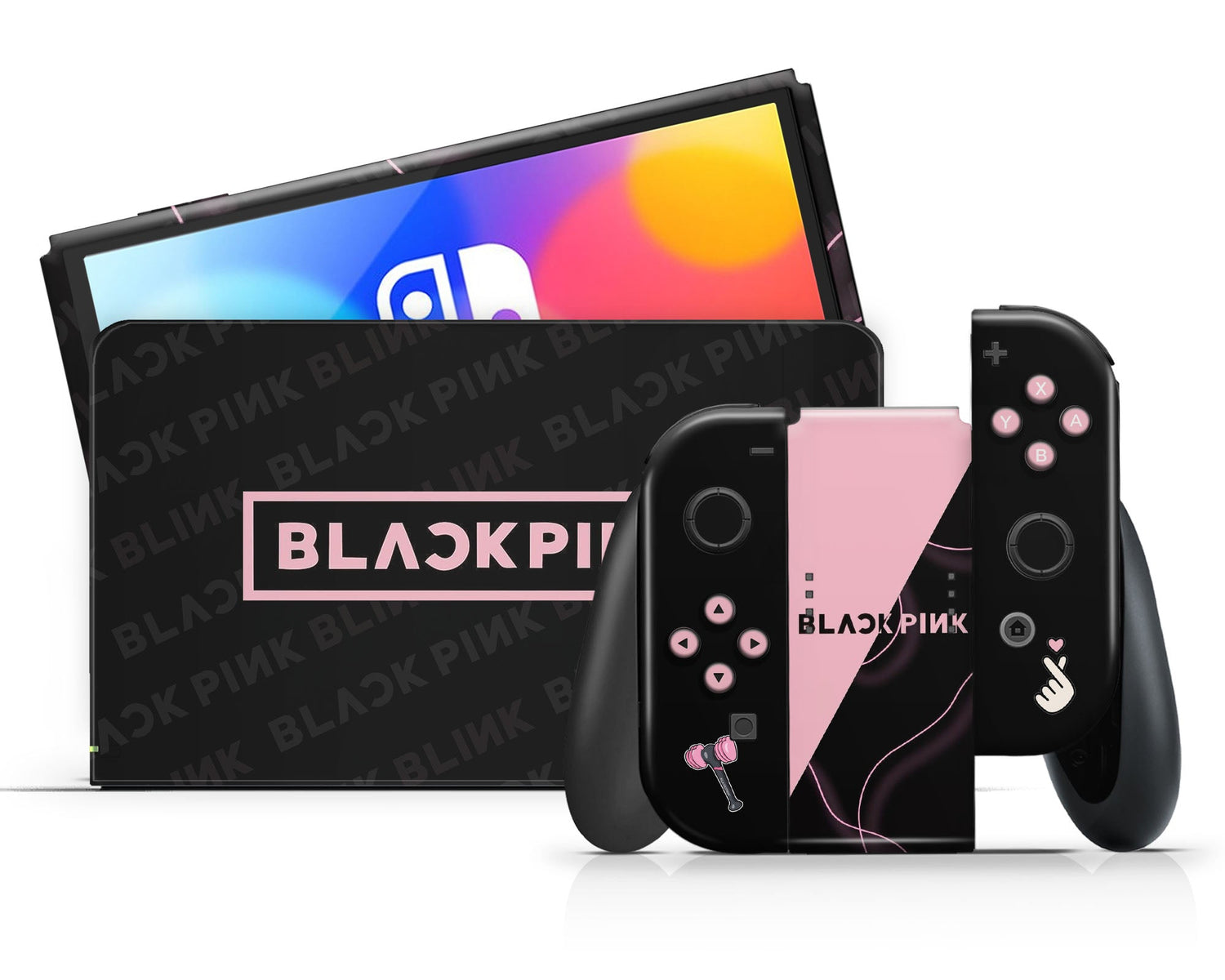 Lux Skins Nintendo Switch OLED BLACKPINK Full Set Skins - Pop culture BLACKPINK Skin