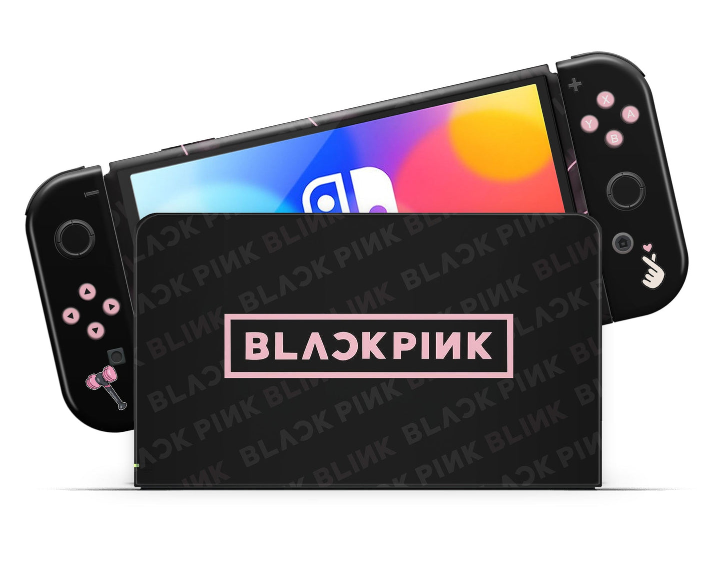 Lux Skins Nintendo Switch OLED BLACKPINK Full Set +Tempered Glass Skins - Pop culture BLACKPINK Skin
