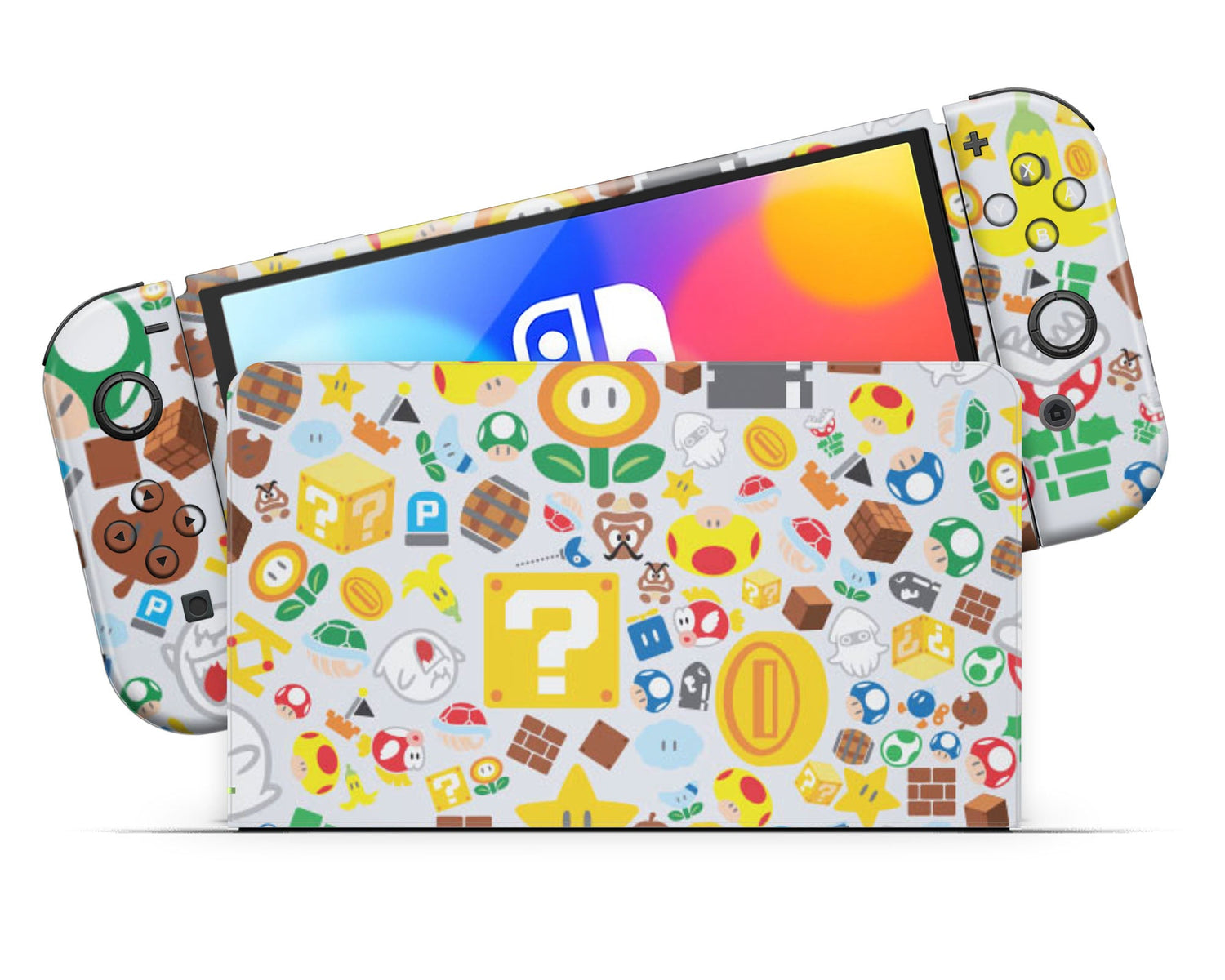 Super Mario Bros Pattern Nintendo Switch OLED Skin – Lux Skins Official