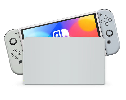 Lux Skins Nintendo Switch OLED Soft Ocean Breeze Pale Blue Classic no logo Skins - Solid Colours Colour Blocking Skin
