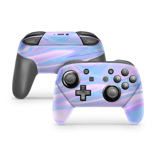 Purple Holographic Opal Iridescent Nintendo Switch Pro Skin