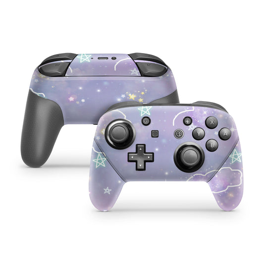 Lux Skins Nintendo Switch Pro Pastel Purple GalaxySkins - Pattern Galaxy Skin