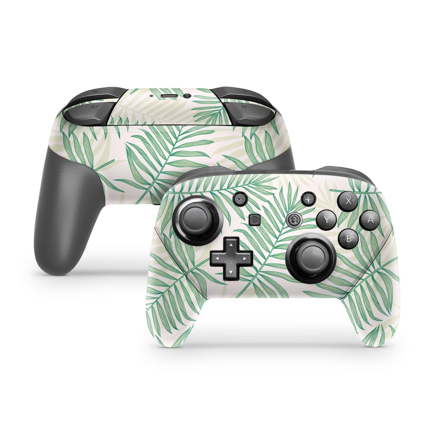 Lux Skins Nintendo Switch Pro Tropical Palm Leaf Sage GreenSkins - Art Floral Skin