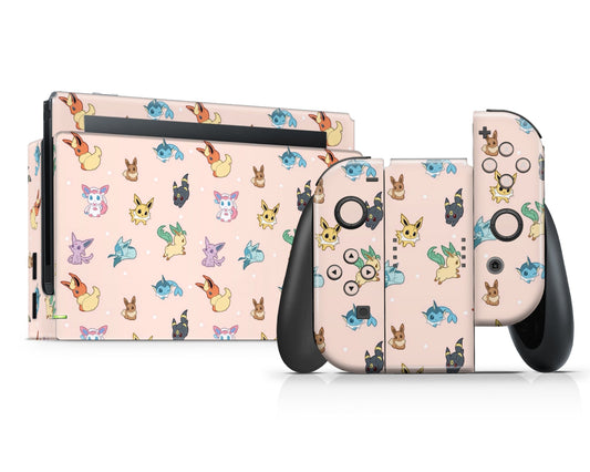 Lux Skins Nintendo Switch Pokemon Eevee Evolution Full Set Skins - Pop culture Pokemon Skin