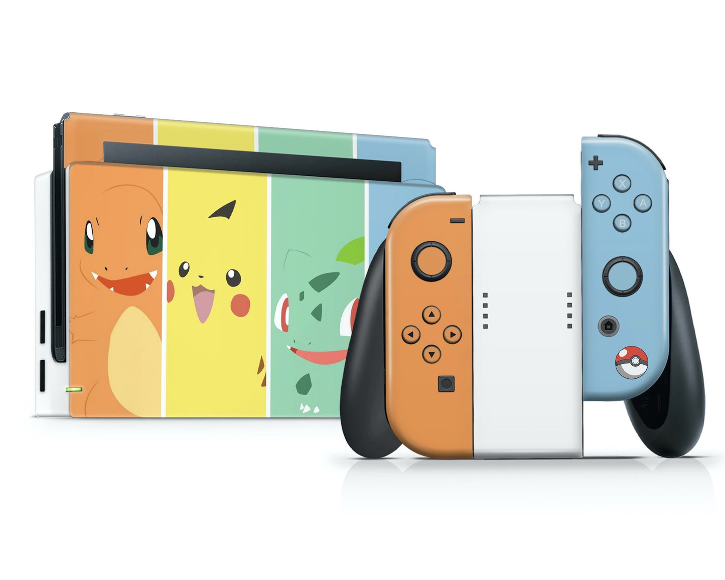 Lux Skins Nintendo Switch Pokemon Kanto Starter Full Set Skins - Pop culture Pokemon Skin