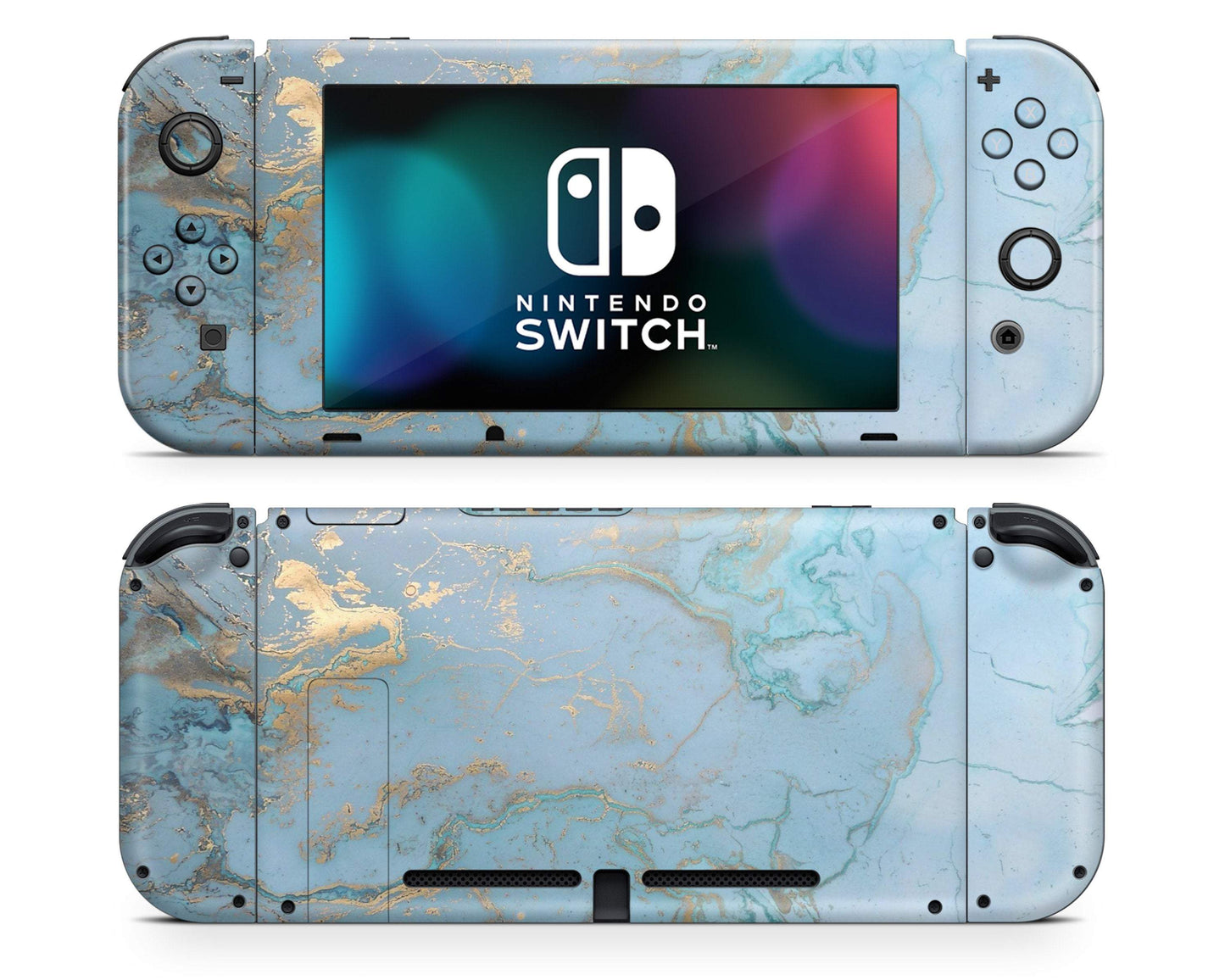 Lux Skins Nintendo Switch Blue Marble Classic no logo Skins - Pattern Marble Skin