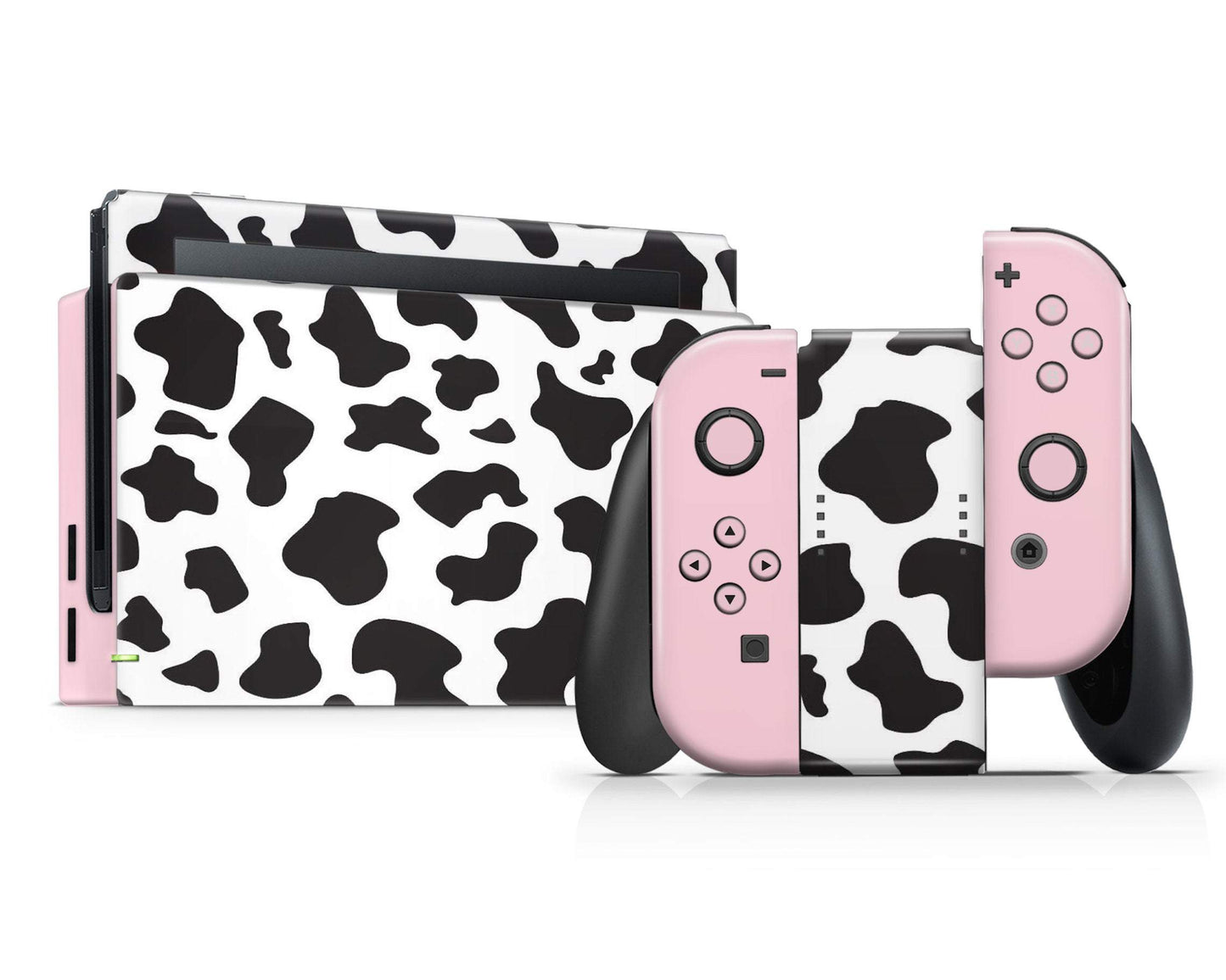 Lux Skins Nintendo Switch Pastel Pink Cow Print Classic no logo Skins - Art Animals Skin