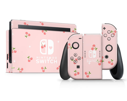 Cherry Soft Pastel Pink Nintendo Switch Skin