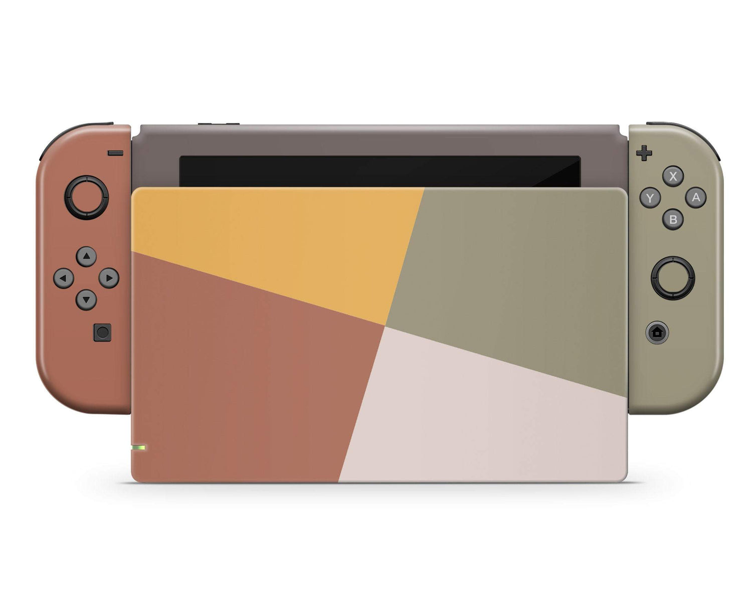 Lux Skins Nintendo Switch Neutral Earth Tone Geometric Color Blocking Classic no logo Skins - Solid Colours Colour Blocking Skin