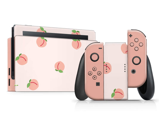 Lux Skins Nintendo Switch Sweet Peach Full Set Skins - Pattern Fruits Skin