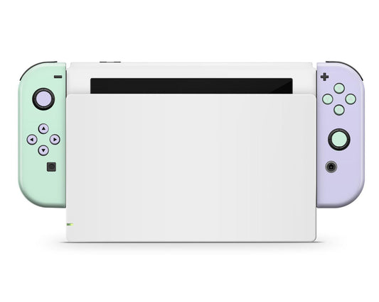 Lux Skins Nintendo Switch Retro Mint Purple Disco Gaming Classic no logo Skins - Solid Colours Colour Blocking Skin