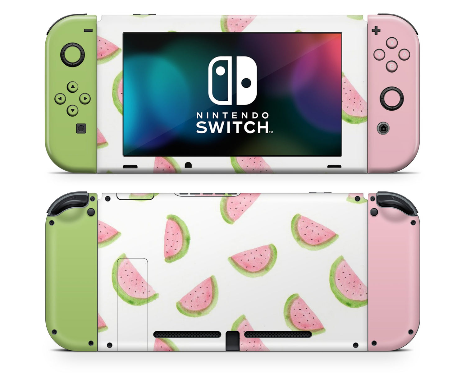 Lux Skins Nintendo Switch Summer Watermelon Full Set Skins - Pattern Fruits Skin