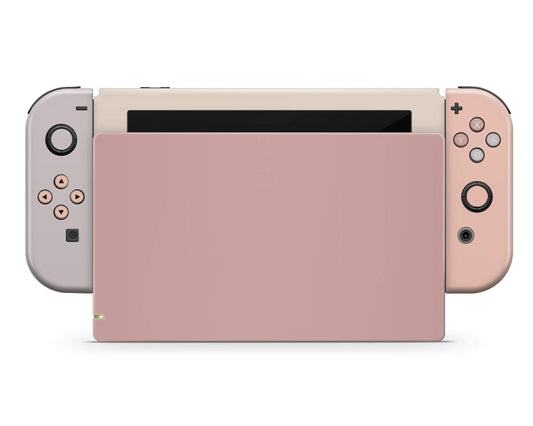 Lux Skins Nintendo Switch Ceramic Rose Pastels Classic no logo Skins - Solid Colours Colour Blocking Skin