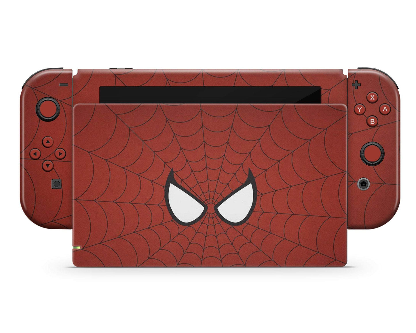 Lux Skins Nintendo Switch Red Spiderman Webbing Full Set Skins - Pop culture Spiderman Skin