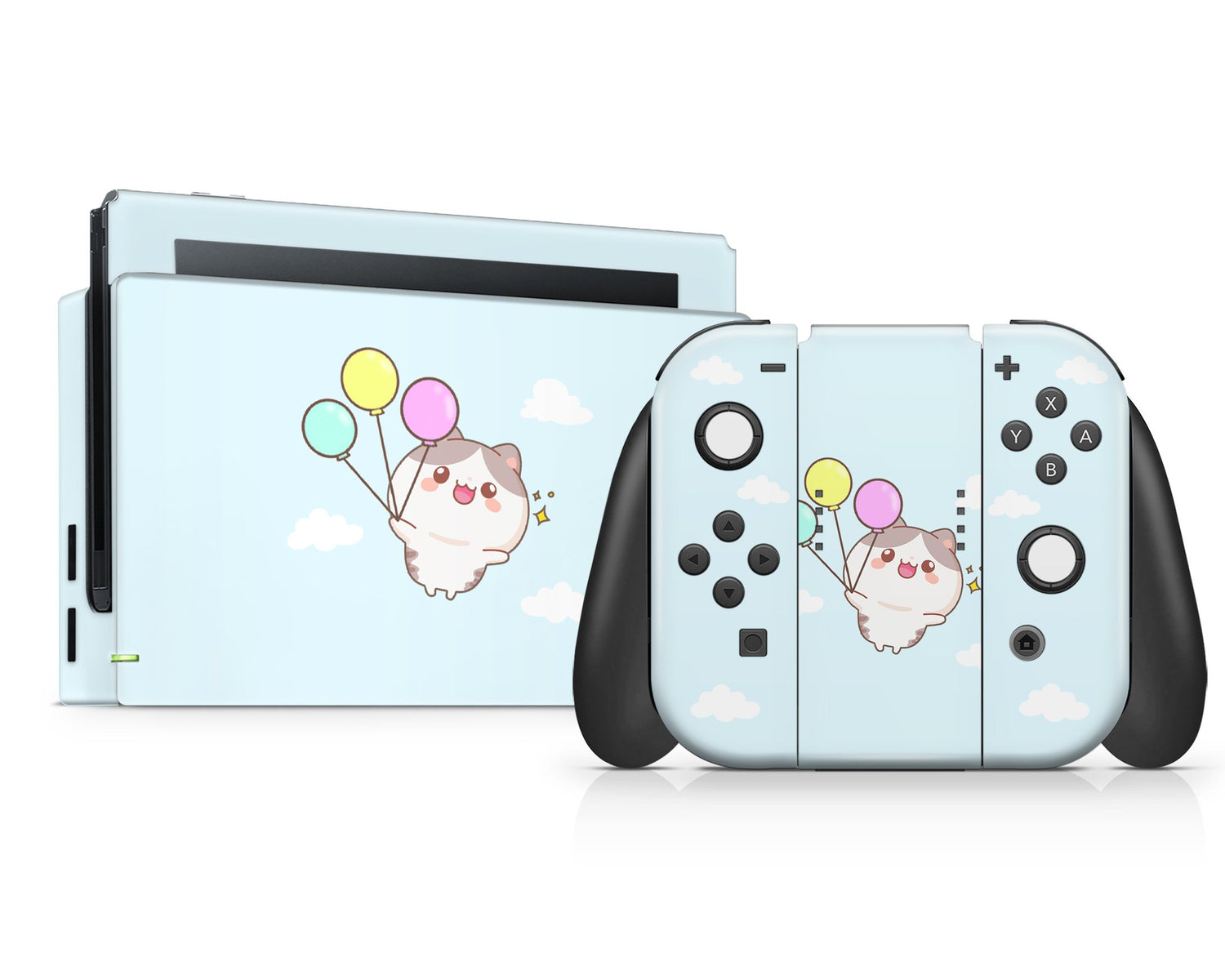 Lux Skins Nintendo Switch Kitty Up in the Sky Full Set Skins - Art Animals Skin