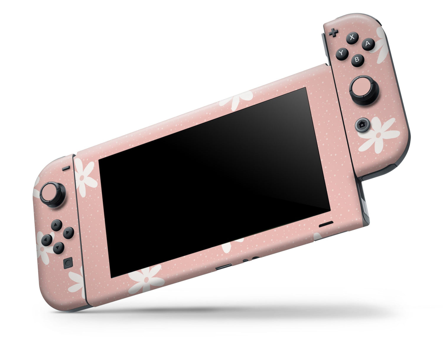 Lux Skins Nintendo Switch Pink Daisy Floral Full Set Skins - Art Floral Skin