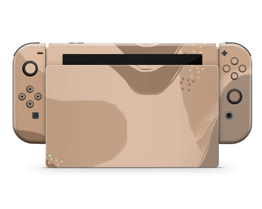 Lux Skins Nintendo Switch Coffee Frappe Nude Beige Classic no logo Skins - Pattern Abstract Skin