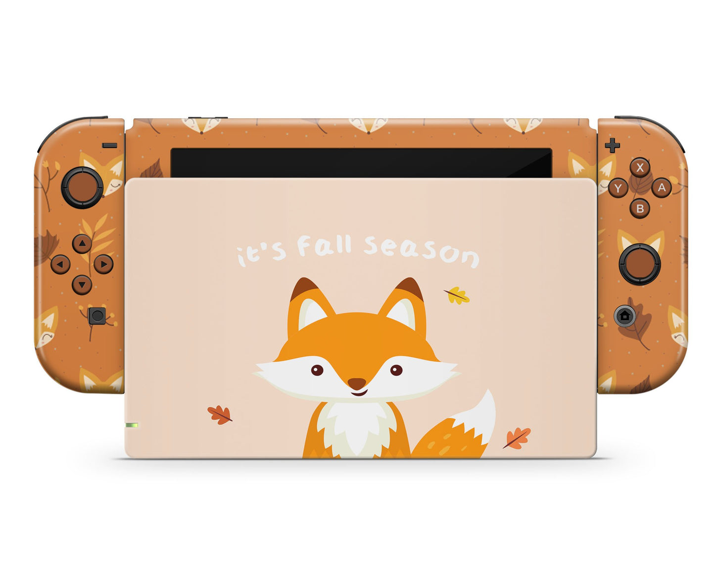 Lux Skins Nintendo Switch It's Fall Season Cute Fox Full Set Skins - Art Animals Skin