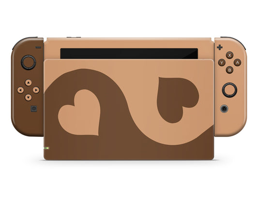 Lux Skins Nintendo Switch Yin Yang Chocolate Hearts Classic no logo Skins - Pattern Abstract Skin