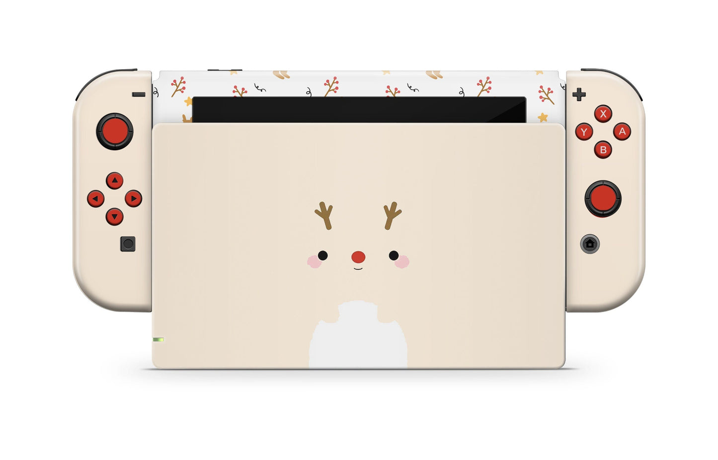 Lux Skins Nintendo Switch Cute Rudolph Reindeer Full Set Skins - Art Animals Skin