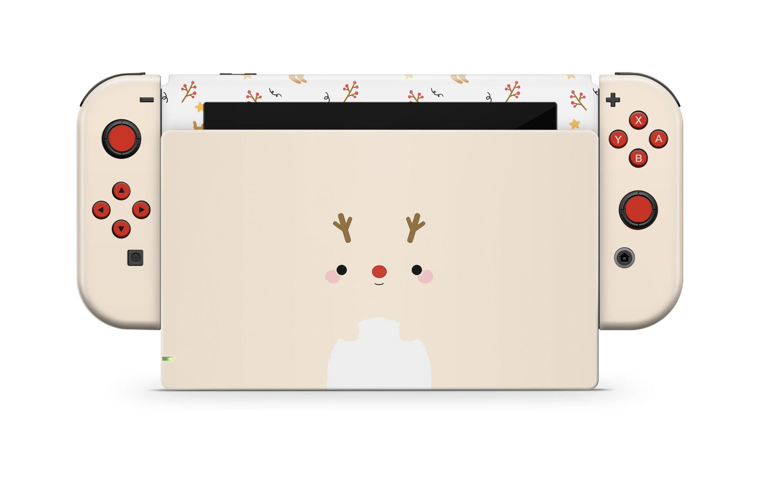 Lux Skins Nintendo Switch Cute Rudolph Reindeer Full Set Skins - Art Animals Skin